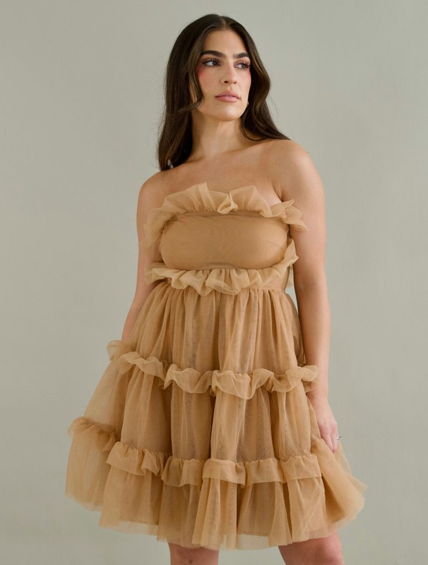 BALOU Tulle Frill Mini Dress