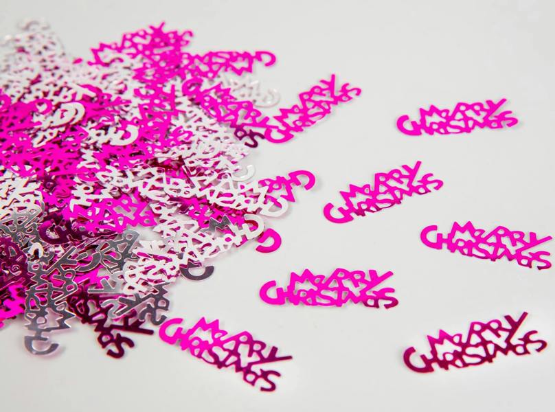 Pink Christmas Confetti 14g Snowflake Table Scatter for Festive Cards, Gifts and Decorating image 7