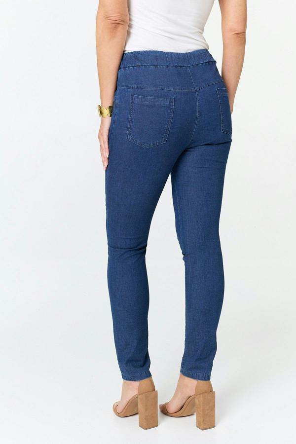 Blue | Tie Front High Waist Slim Fit Jeans