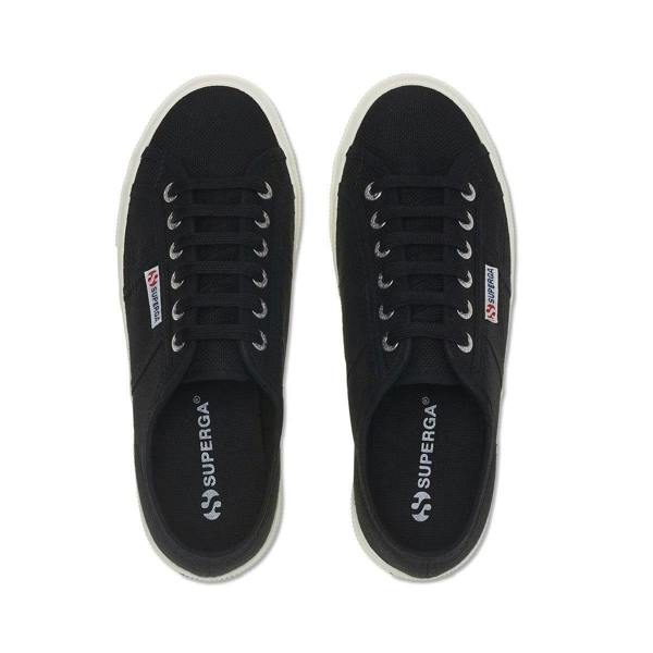 Superga Womens/Ladies 2740 Lace Up Platforms - Black - 