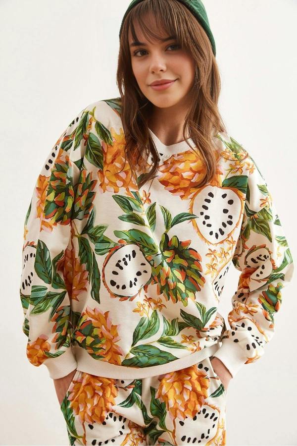 Hoxton Gal Basic Soft-Textured Oversized Sweatshirt