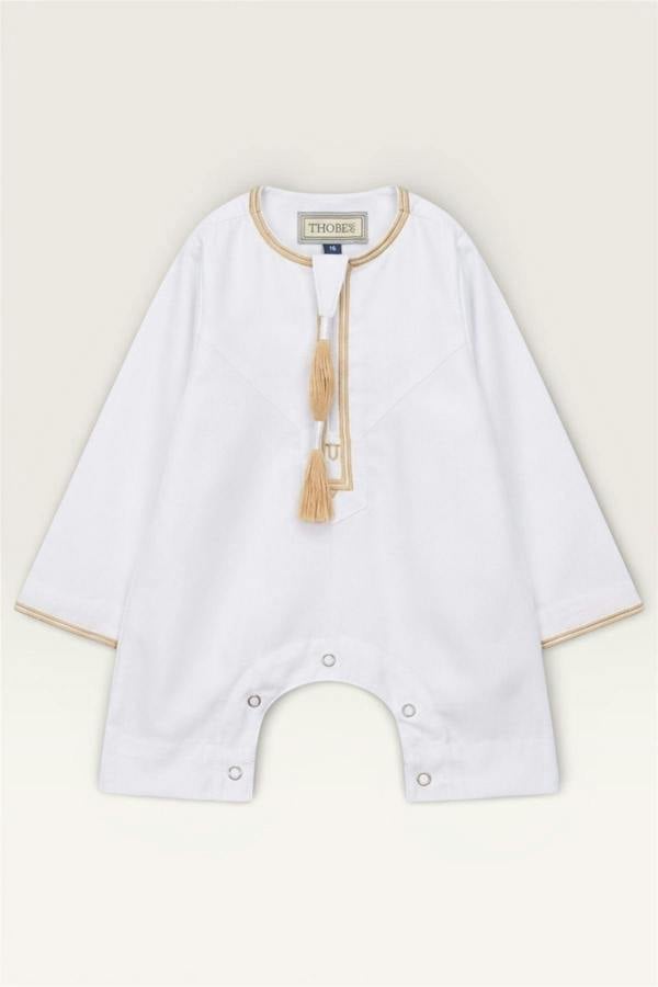 Infinity Leather Baby Boys Ramadan Moroccan Thobe Robe Emirati Eid Jubba- B-TT003