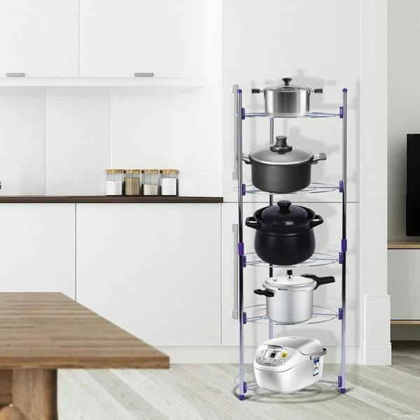 HYGRAD BUILT TO SURVIVE 5 Tier Kitchen Pots & Pans Storage Rack Large Pots & Pans Corner Rack Holder