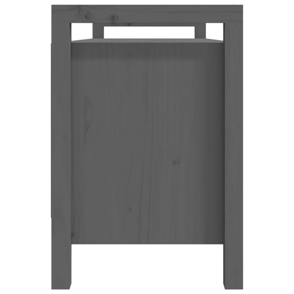 Berkfield Hall Bench Grey 110x40x60 cm Solid Wood Pine