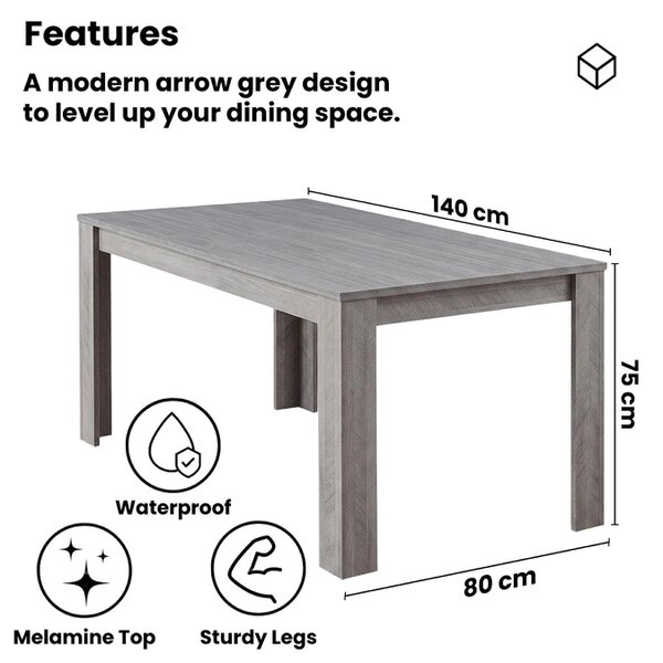 Kosy Koala Modern Rectangle Dining Table Set With 2 Grey Velvet Chairs And 1 Grey Bench Dining Room Furniture