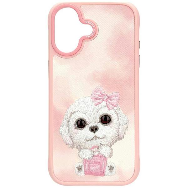 Nimmy Friends Nimmy Big Eye Cute Pet Bischon Fraise Dog Case with MagSafe for iPhone 17 6.3" Pink - N-XDY-IP17-02-A