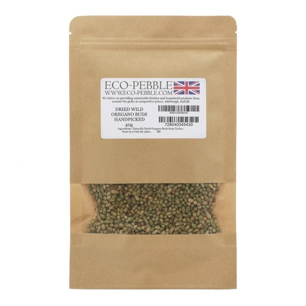 Eco-Pebble Wild Oregano Buds/Flowers, Handpicked (Turkey) (40g)