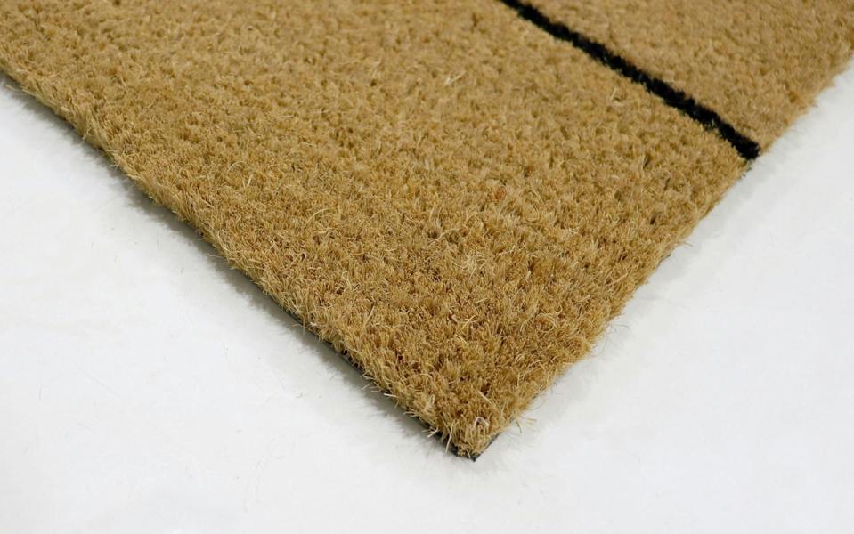 A.Unique Home 15mm Coir Doormat Non-Slip PVC Back - Welcome 40x80cm