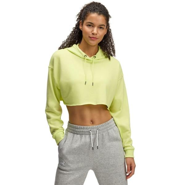 Under Armour Womens Icon Terry Cropped Hoodie - Yellow