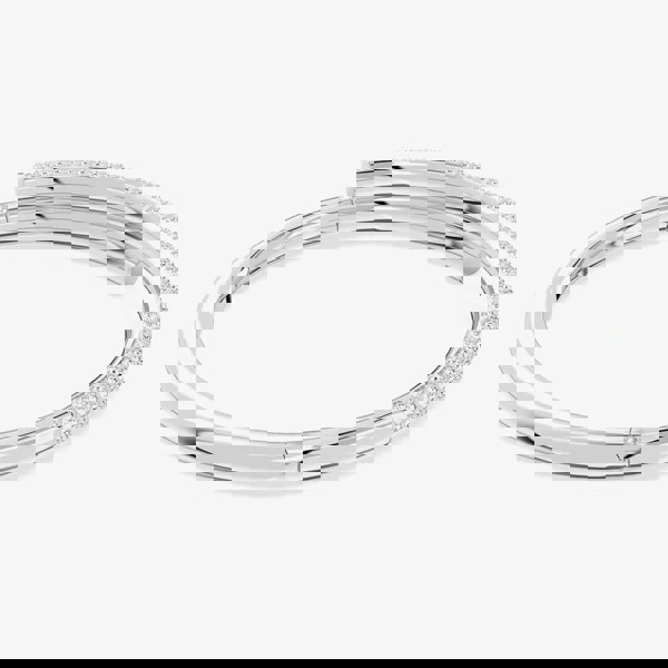 Swarovski Dextera Magnetic Closure Hinged Rhodium Plated Bangle 5670252