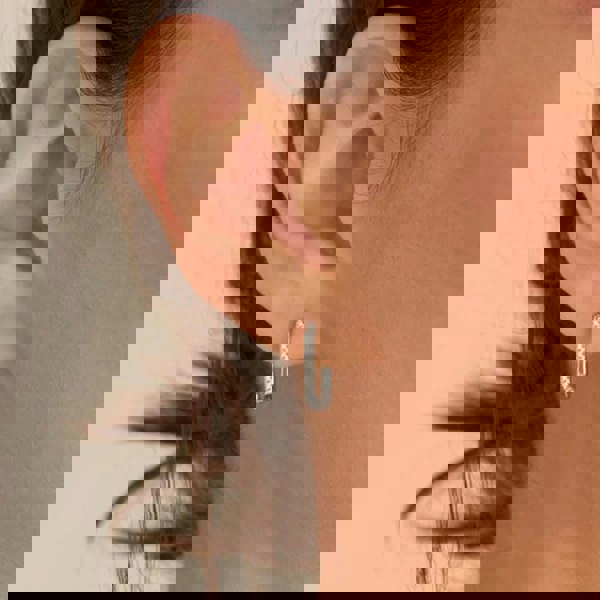 Ania Haie Glam Rock Sterling Silver Sparkling Oval Hoop Earrings E037-04H