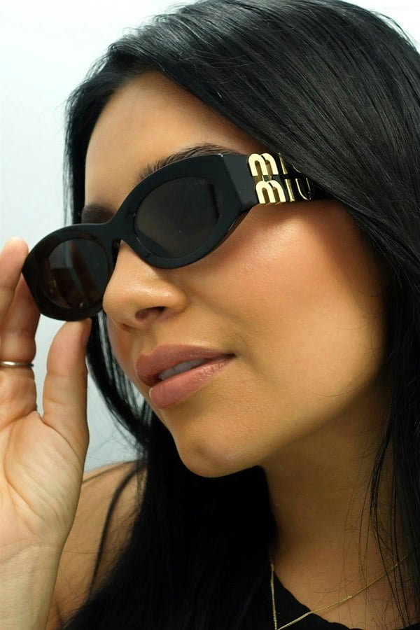 Miu Miu Sunglasses MU11WS 1AB5S0 Black Dark Grey