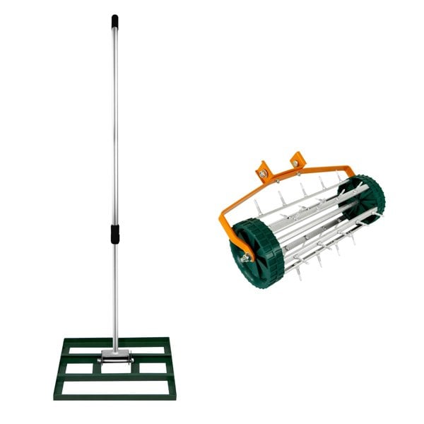 T-mech 50cm Lawn Leveller & Aerator – Green