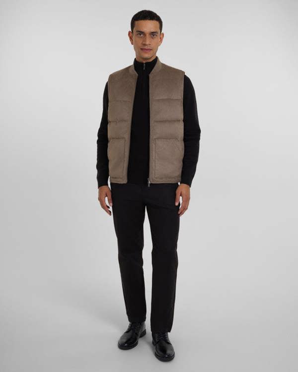 Steel & Jelly Gidea - Suede Look Puffer Gilet