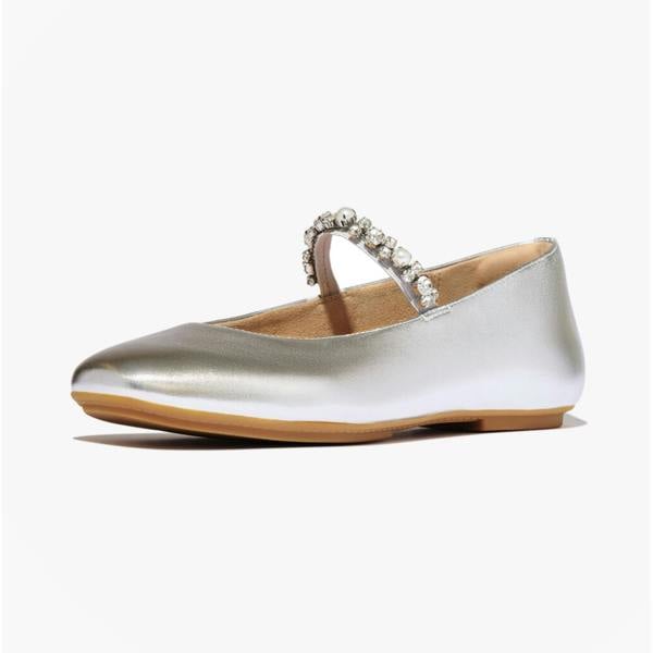 FitFlop FitFlop DELICATO PEARLS AND CRYSTAL Womens Slingback Sandals Silver