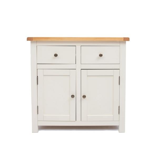 Maggiori Off White 2 Drawer 2 Door Sideboard Brass Knob