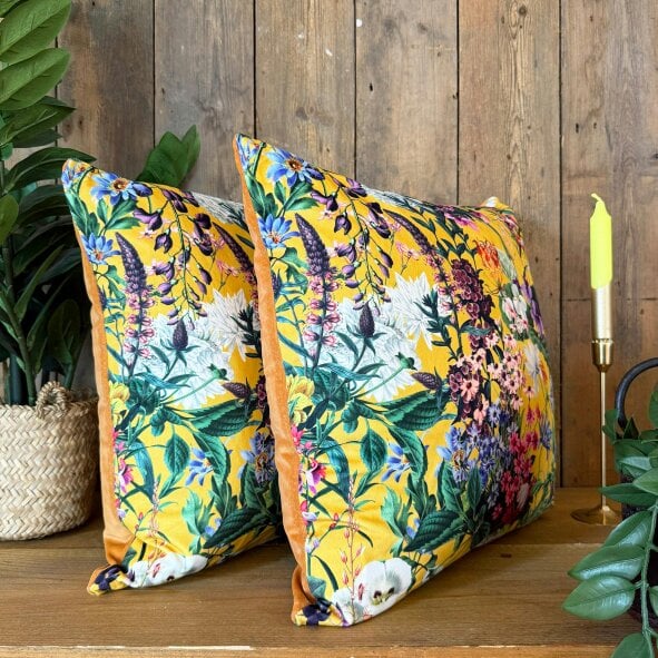 Love Frankie Summer Meadow Cushions in Ochre