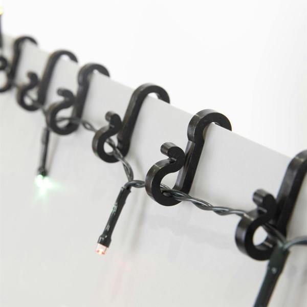 36Pcs Mini Gutter Hooks Black - S-Shaped Clips for Secure Festive Lighting image 5