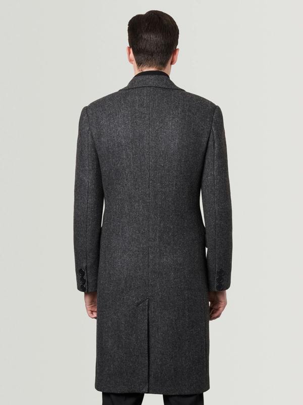 Serran London Single Breasted Wool Coat - Grey