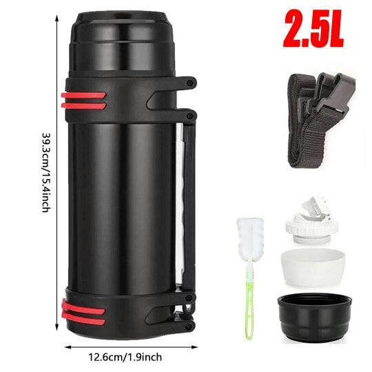 Havendro Thermos Flask with 2 Cups Handle for Camping