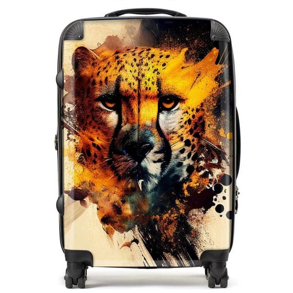 Warren Reed Cheetah Face Splashart Suitcase