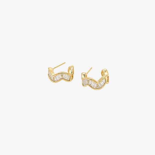 Uchi & Soto Kin Twisted Stone Hoops