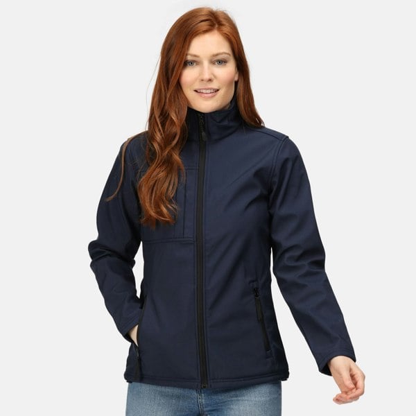 Regatta Women's Octagon II Waterproof Soft Shell Jacket - Navy/Seal Grey