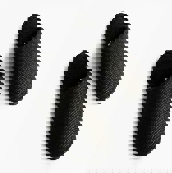 Totes Isotoner SQUARE PATTERNED SMART MULE Mens Mule Slippers Black