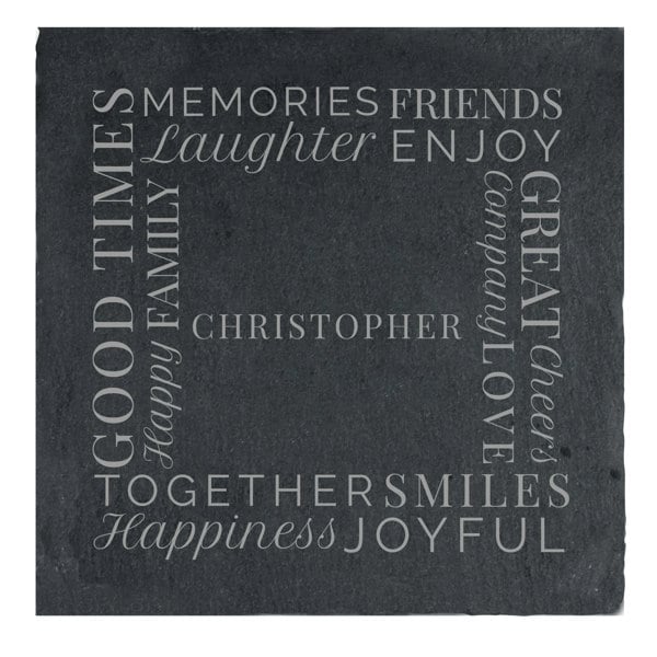 Personalised Memento Company Personalised 'Together' Single Slate Coaster