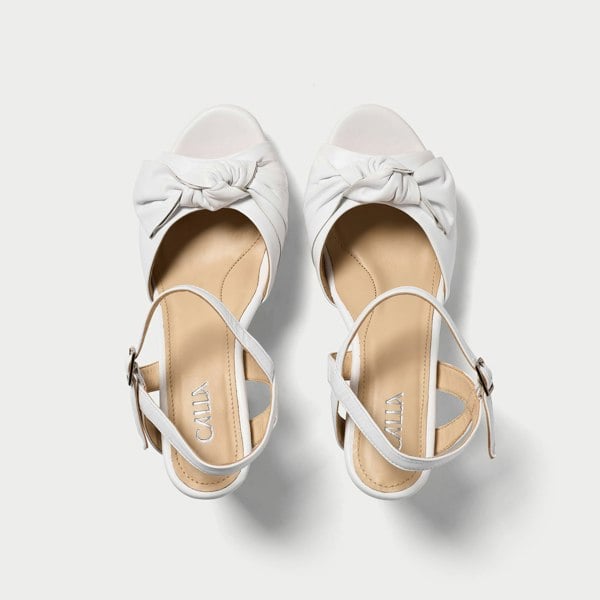 Calla Lizzie Shoes - White Leather