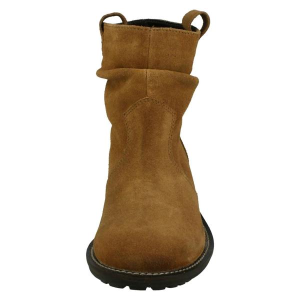 Leather Collection Ladies Leather Collection Mid Heel Slouch Boots