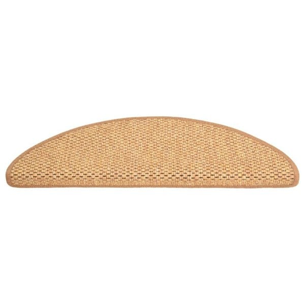 Berkfield Stair Mats Self-adhesive Sisal-Look 15 pcs 65x21x4 cm Orange
