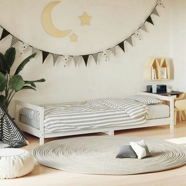 Berkfield Kids Bed Frame White 90x190 cm Solid Wood Pine
