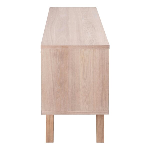 Wyld Haus Jyvaskyla White Oak Wood Sideboard 4 Drawers 1 Sliding Door