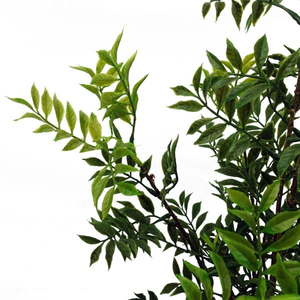 Leaf 60cm Artificial Nandina Bonsai Ficus Tree