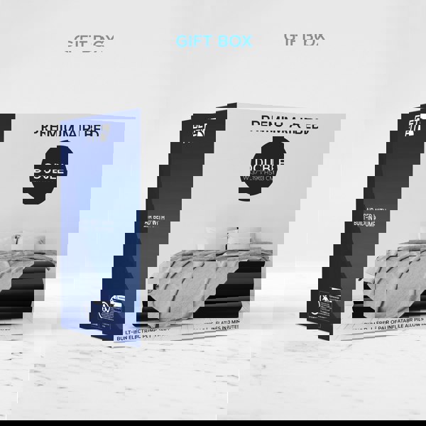 Get Fit Blow Up Air Bed with Built In Electric Pump- Free Pillow - Elevated Air Mattress - Double