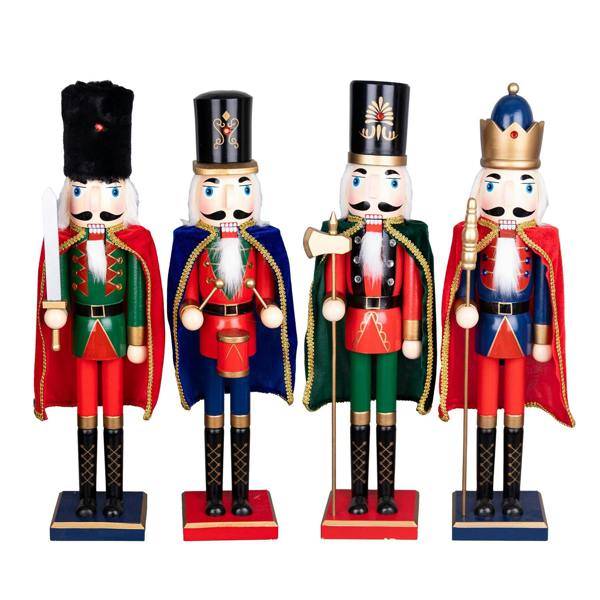 60cm Wooden Christmas Nutcracker Ornament, Hand-Painted Decorative Figure for Home Display image 3