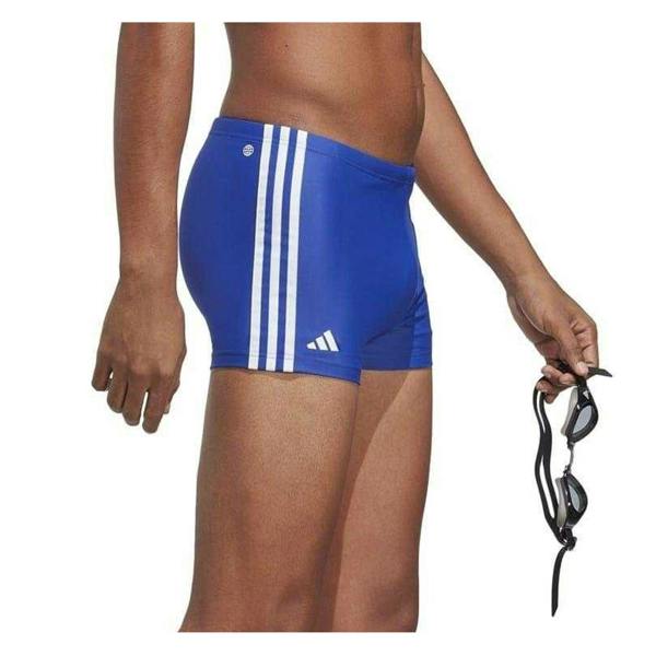 Adidas Mens 3S Regular Swim Shorts - Lucid Blue/White - 
