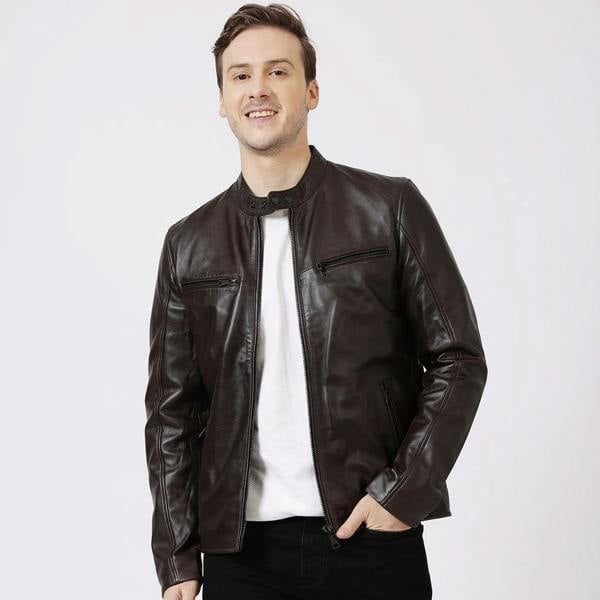 Moto Racer Leather Jacket George Brown 6741 2