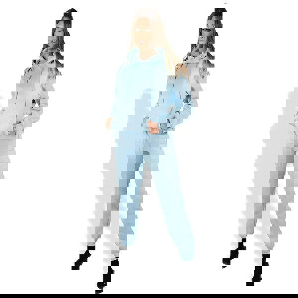 Wellworth Baby Blue Womens Loungewear Hoodie Soft Comfy Pullover Casual Wear