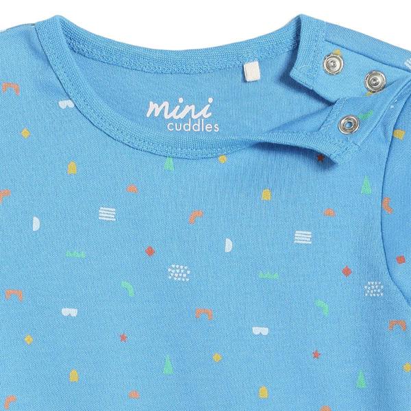 Mini Cuddles Baby Boys 3pk Printed Bodysuits, Multicolour