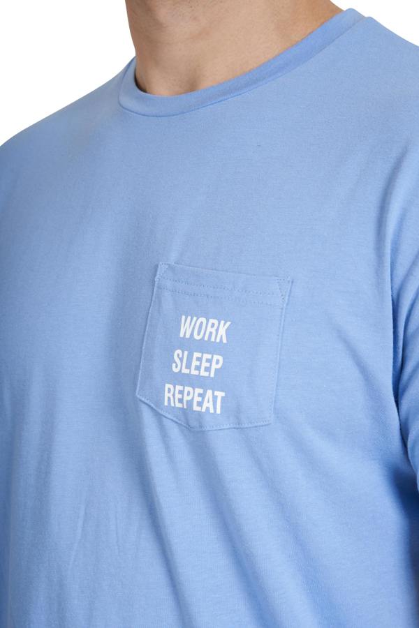 Smart Living Mens Relaxed-Fit Pocket Tee & Shorts PJ Set - Blue/Grey