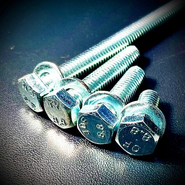 Fixaball M14 Hex Set Screw Bolt Washer High Tensile BZP