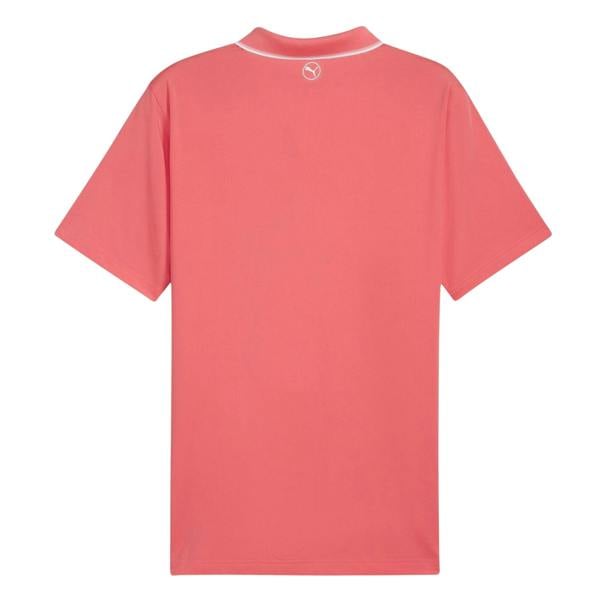 Puma Mens Contrast Detail Polo Shirt - Peach - 