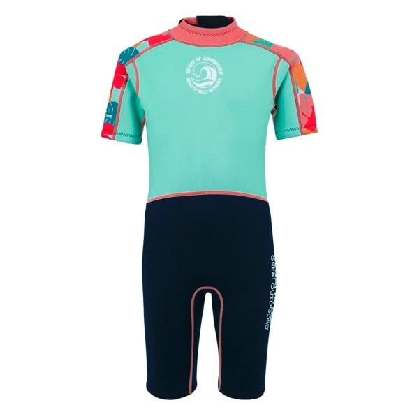 Regatta Childrens/Kids Tropical Leaves Wetsuit - Aruba Blue/Navy