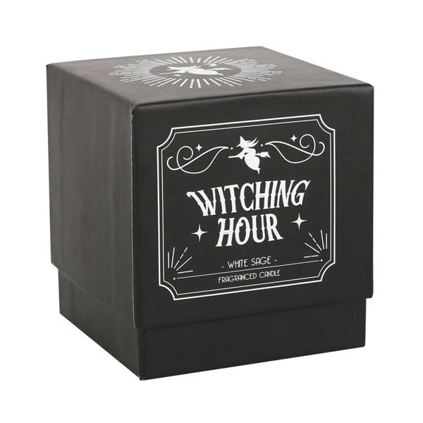 Something Different Witching Hour White Sage Scented Candle - Black/White