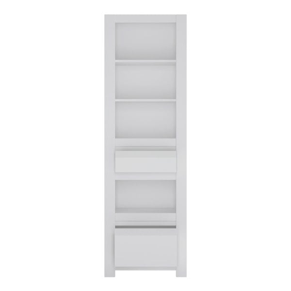 Furniture To Go Novi 2 Drawer Bookcase in Alpine White