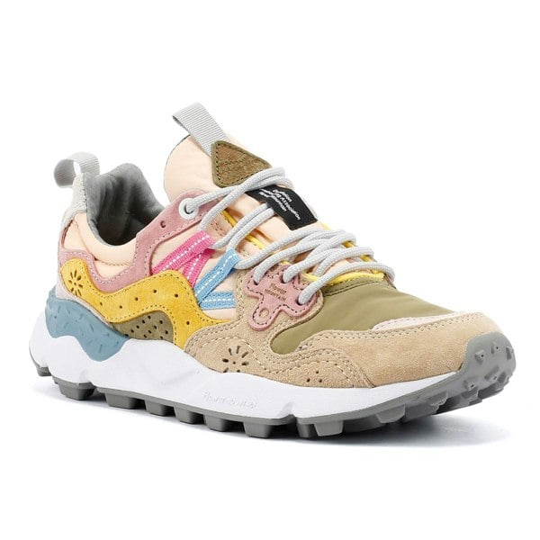 Flower Mountain Yamano 3 Women's Trainers - Khaki/Pink