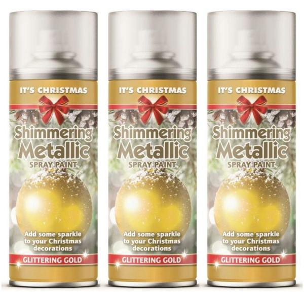 Rapide 3X - Rapide Christmas Metallic Gold 200ml Spray Paint