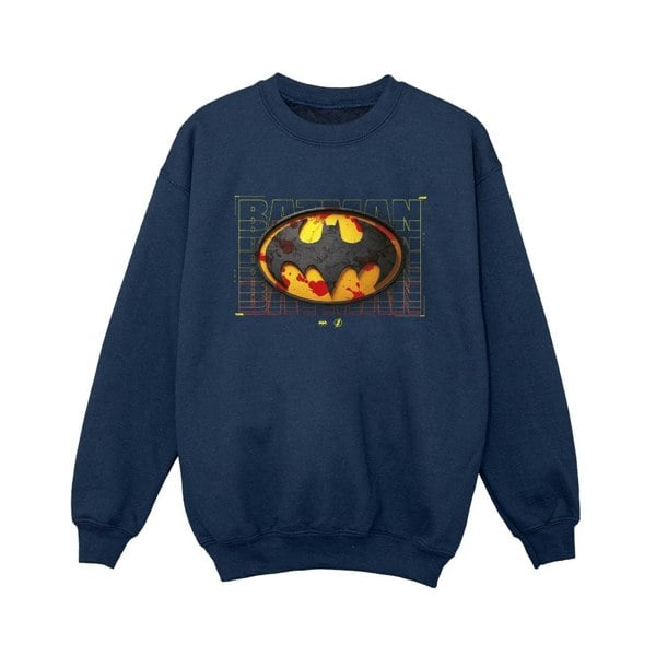 DC Comics Boys The Flash Batman Red Splatter Sweatshirt - Navy Blue